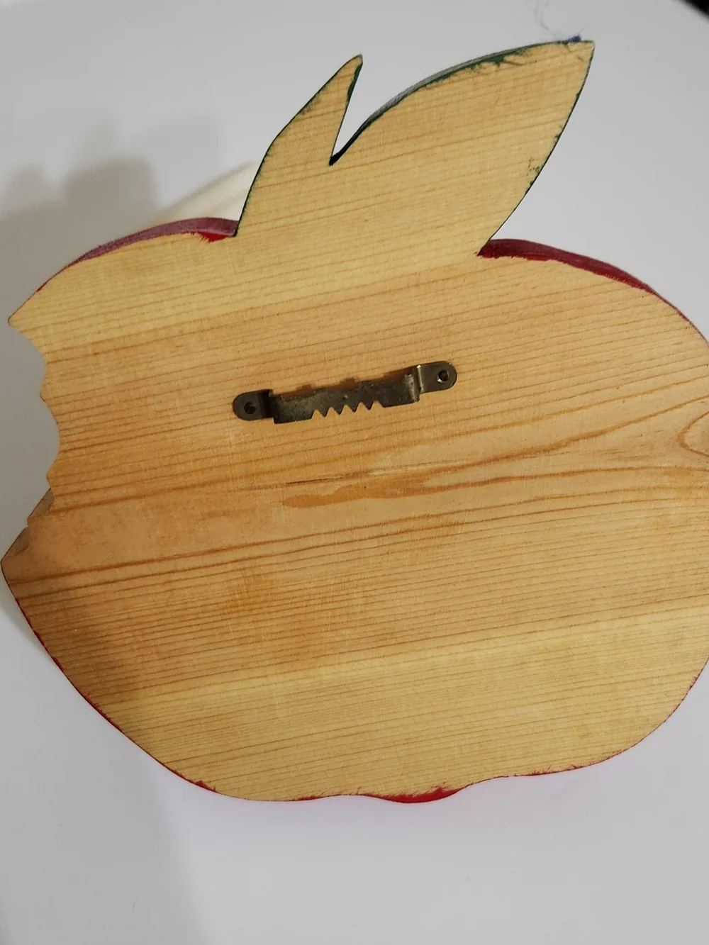 Red Apple Wall Hook with Cream Hanging Candles - Decorative Accent